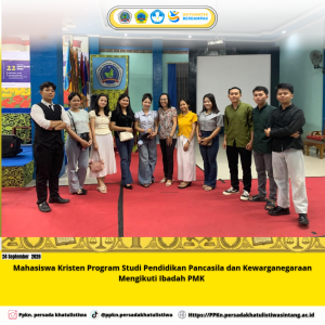 Mahasiswa Kristen Program Studi Pendidikan  Pancasila dan Kewarganegaraan Mengikuti Ibadah PMK